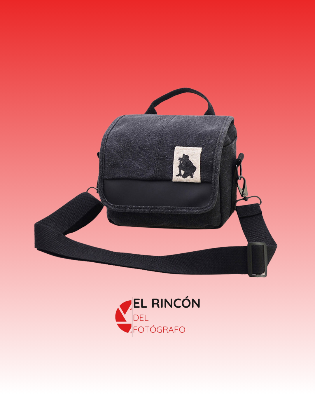 Bolso Retro Vintage, Pequeño y Portable Para Cámaras y lentes (Black)