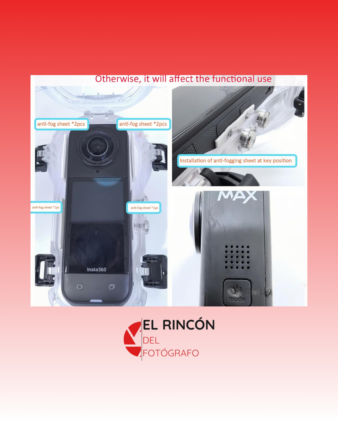 carcasa sumergible insta360 x5