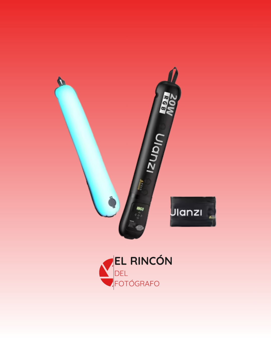 Tubo de Luz LED inflable Ulanzi UA20C RGB, 20watts, con batería