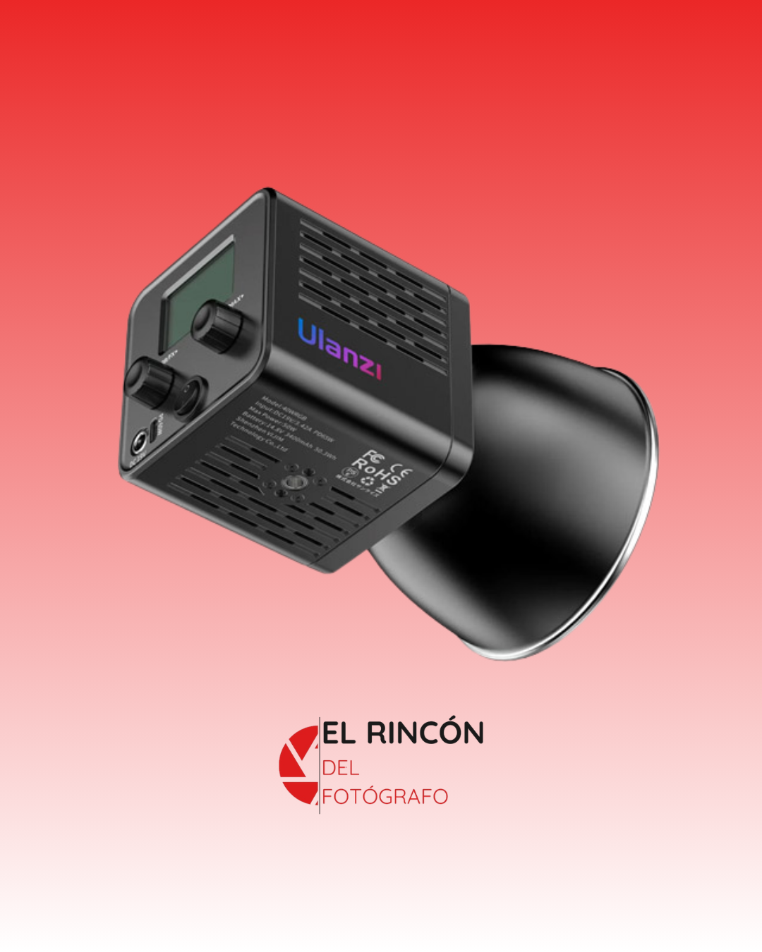 Led Ulanzi L024 RGB 40W con batería interna+ adaptador de poder L073