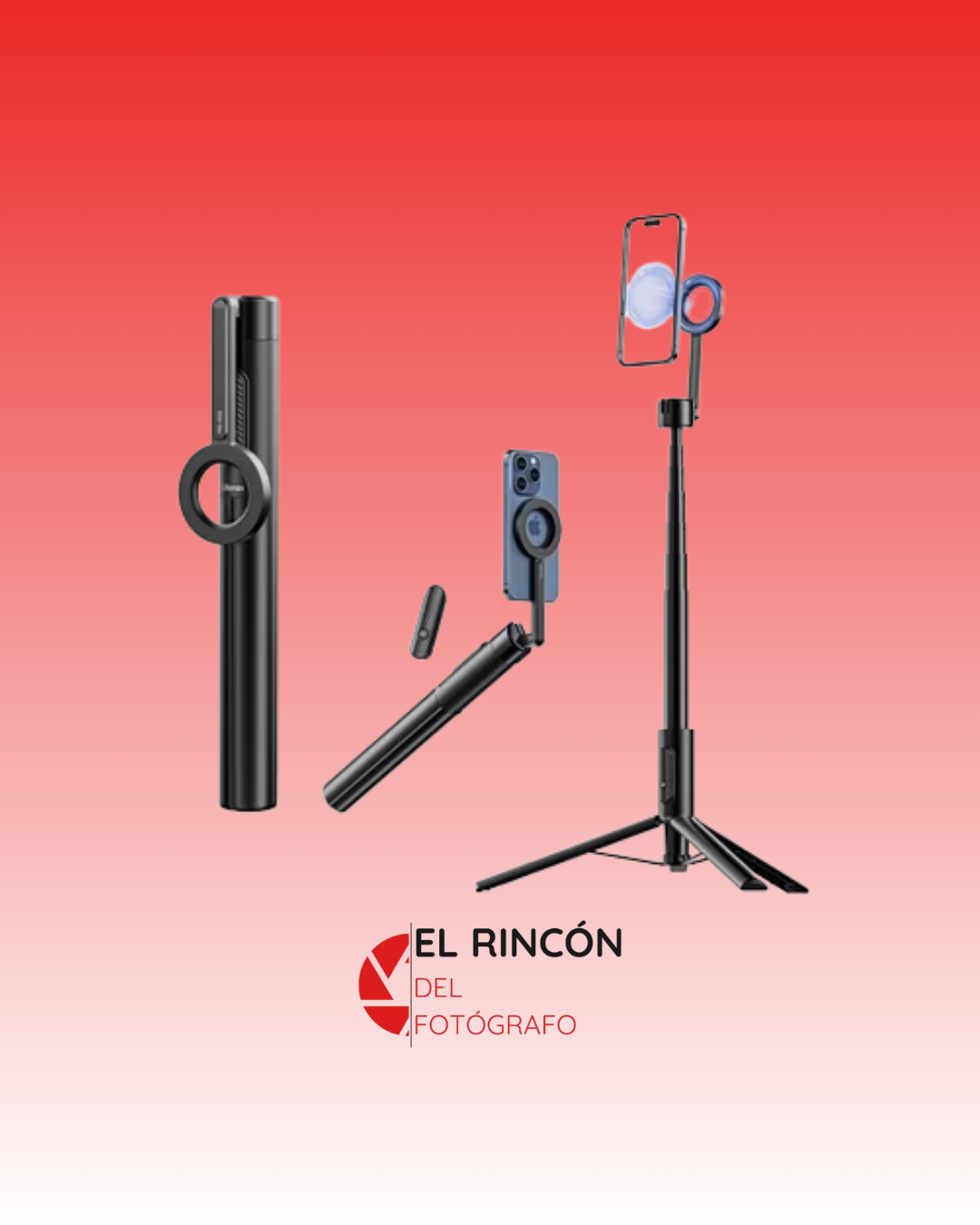 Tripode Selfie stick magnético Ulanzi MG-002, 1.64m + control remoto