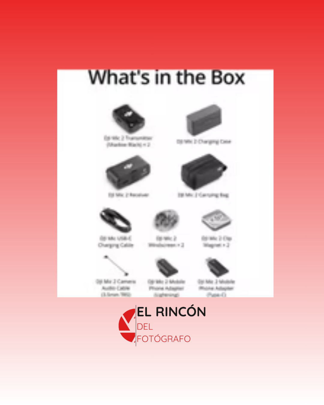 Micrófono DJI Mic 2 Sistema/grabador de micrófono digital inalámbrico compacto para 2 personas para cámara y teléfono inteligente (2,4 GHz)