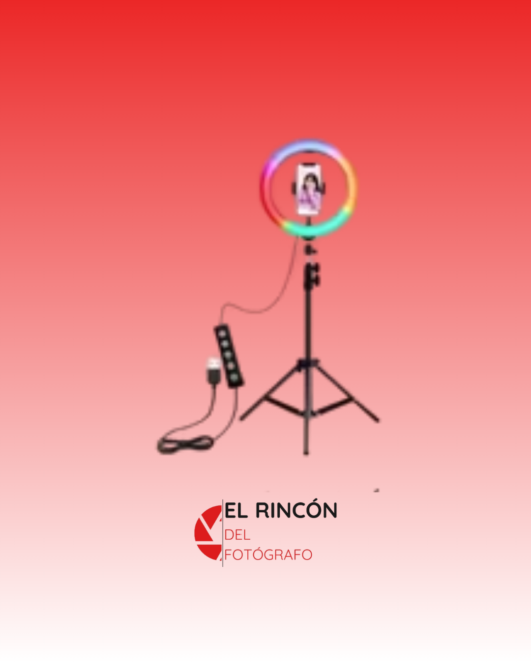 Aro de luz RGB de 10 pulgadas