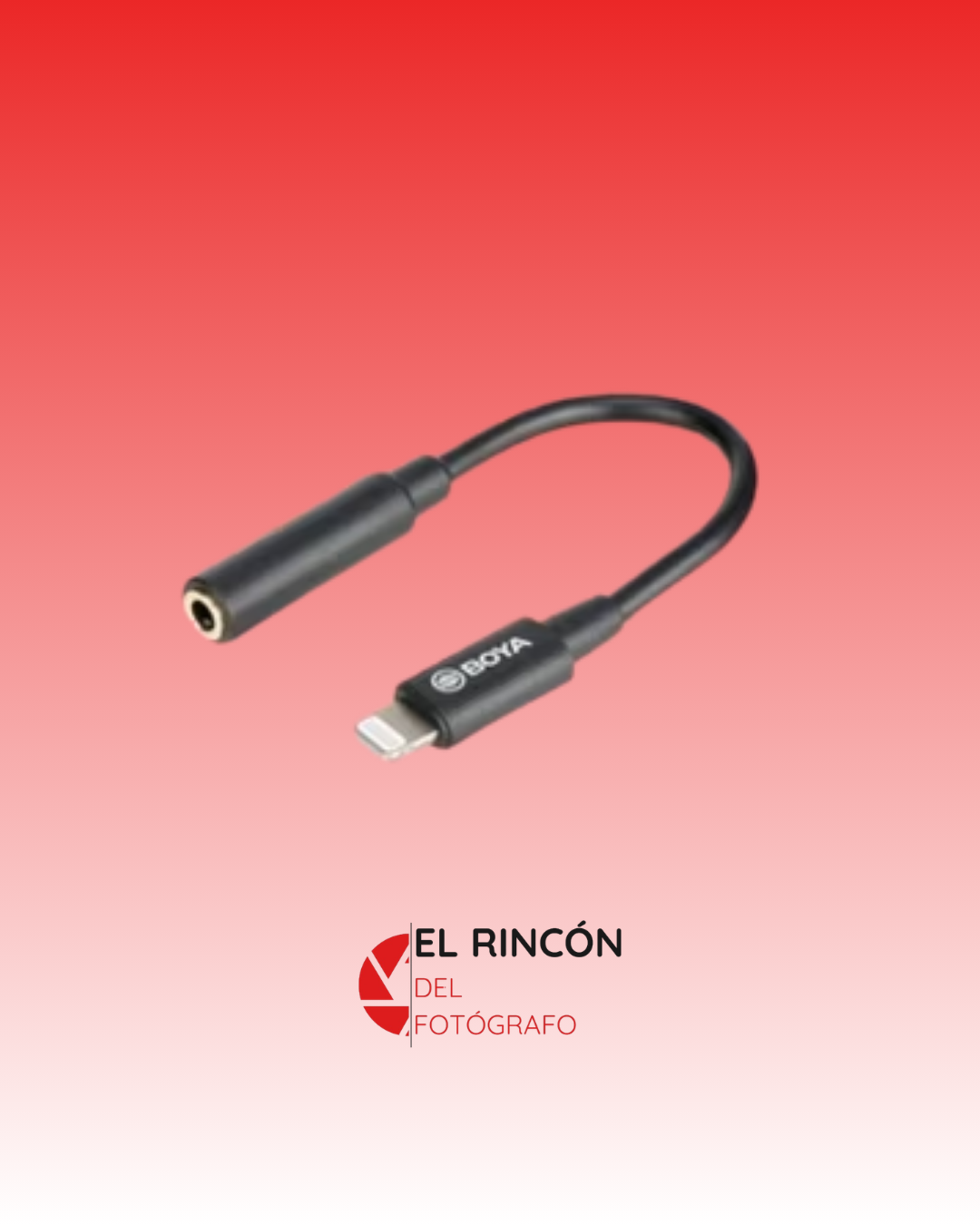 Adaptador Boya BY-K3, TRRS hembra 3.5mm a Lightning macho, para Iphone Ipad Ipod
