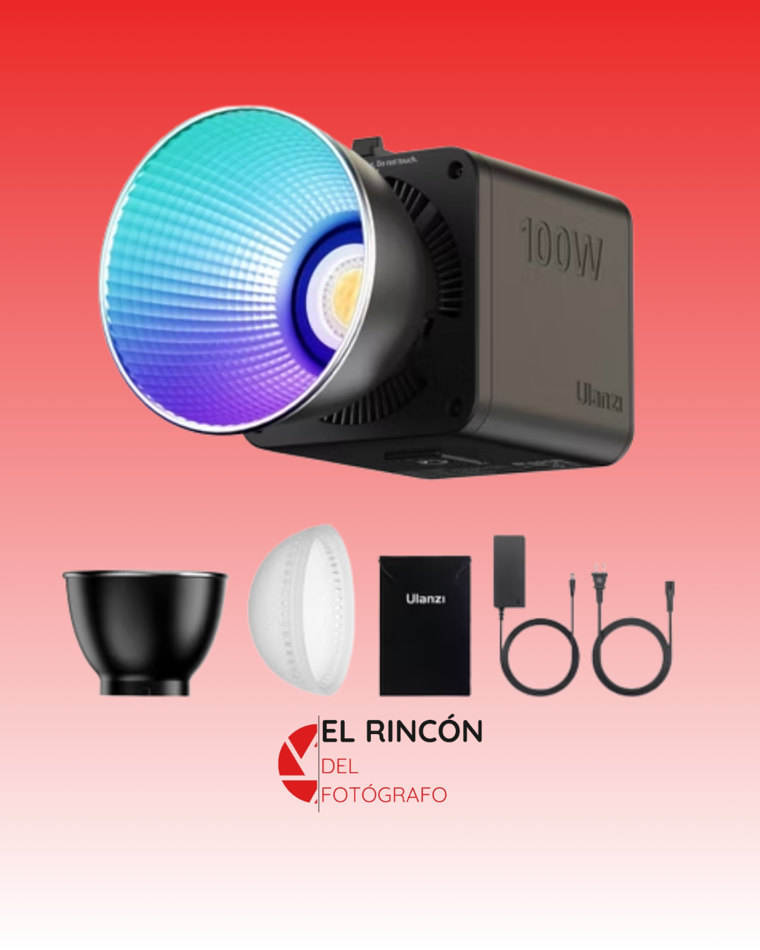 LED Ulanzi ML100RGB, 100watts, RGB, batería