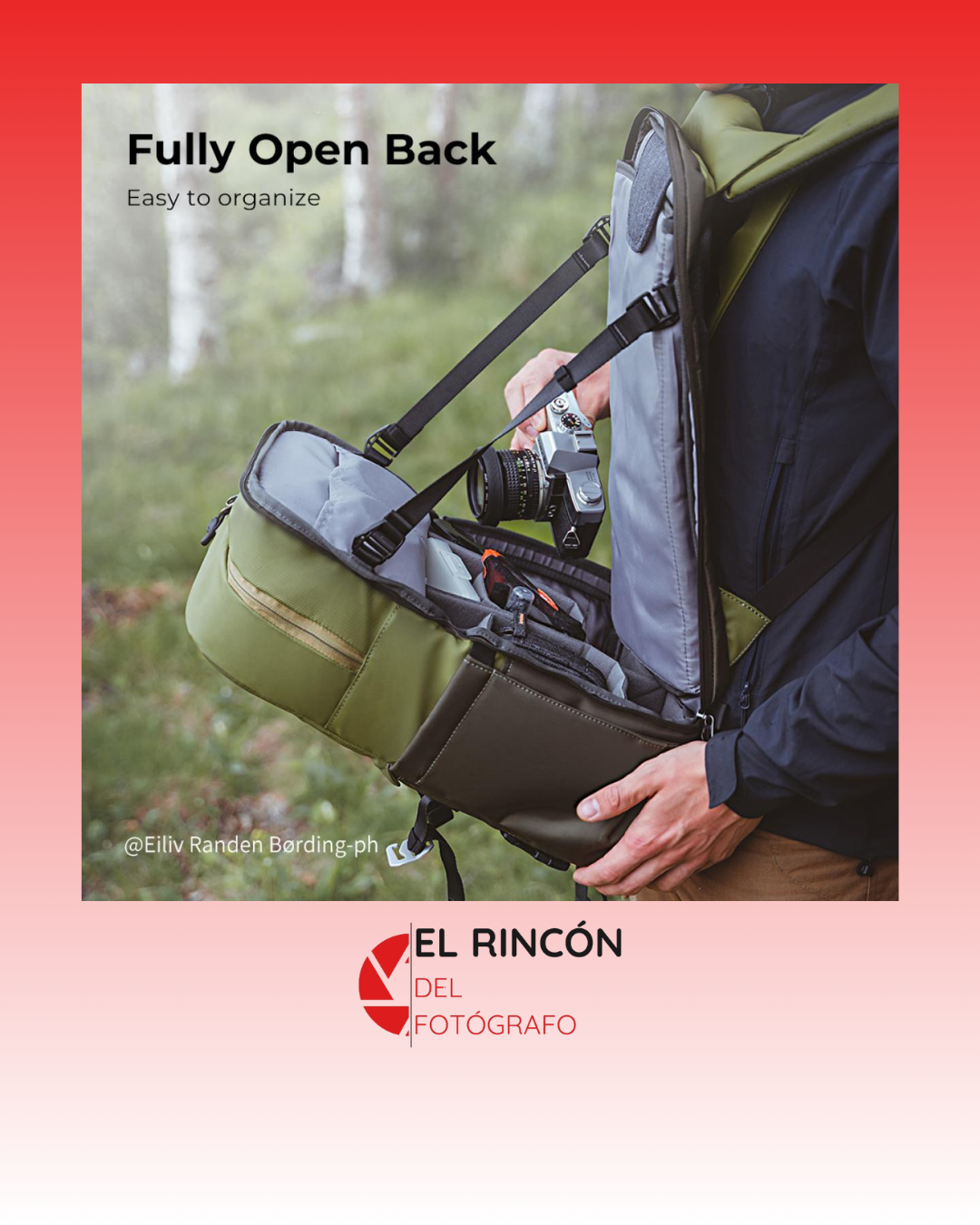 Mochila K&F Concept Beta Backpack, Verde Militar, 20 litros