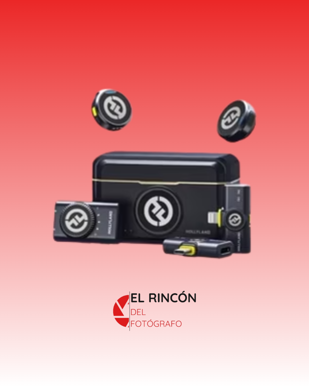 Kit de micrófonos inalámbricos Hollyland Lark M2 Duo Combo, Android/IPhone/Cámara