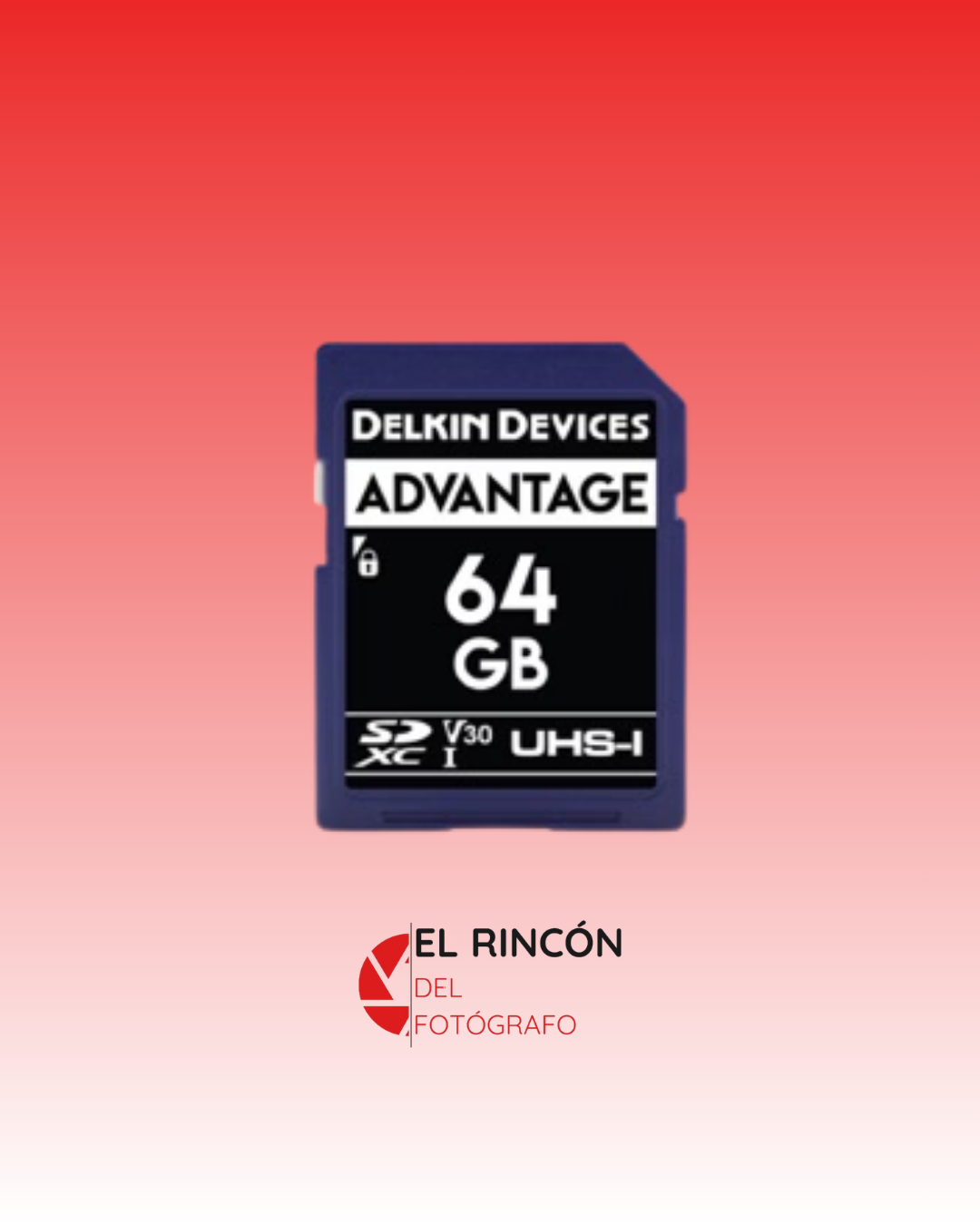 Memoria SD Delkin Devices 64 GB ADVANTAGE UHS-I SDXC, V30, U3, Class 10, 90 MB/s