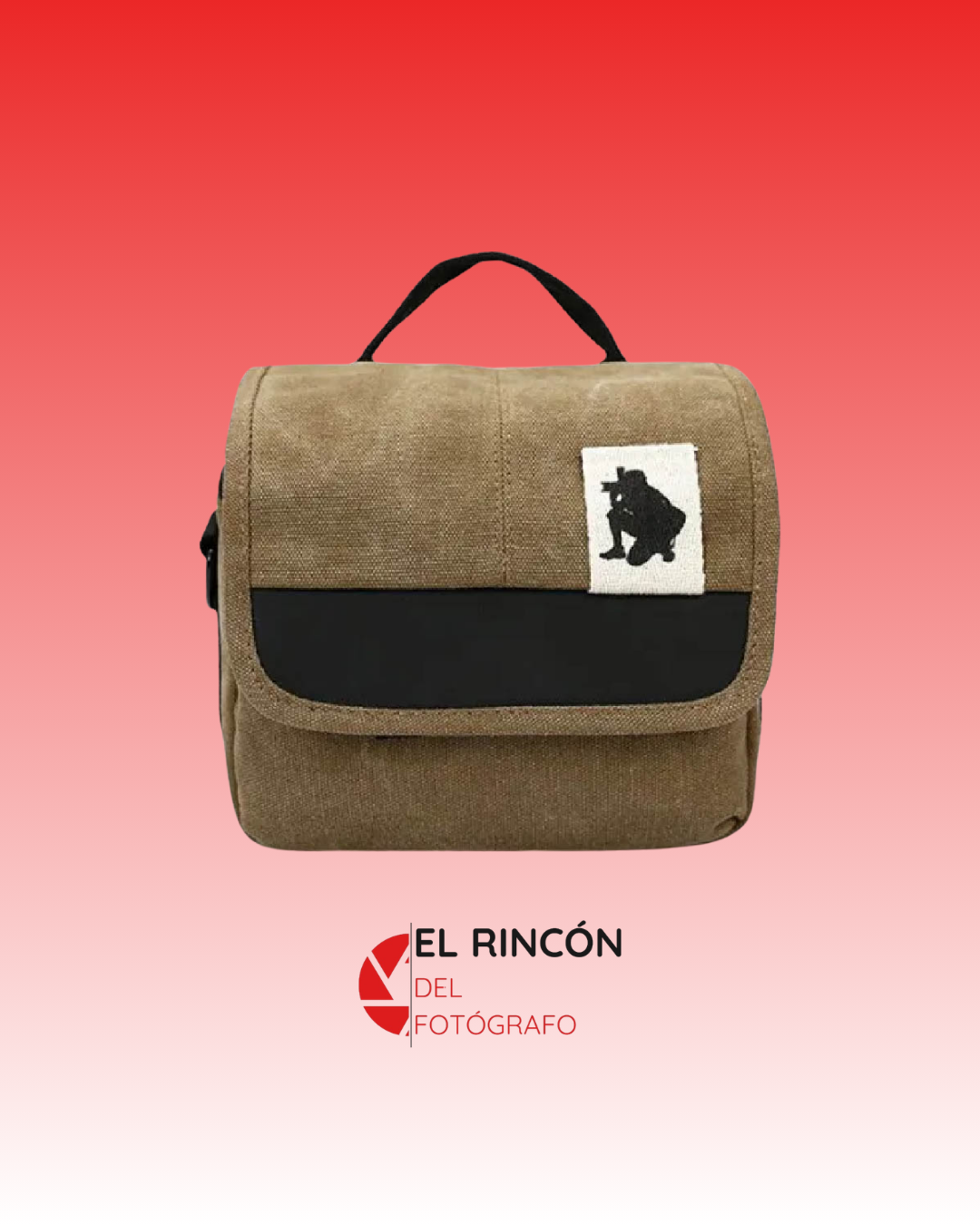 Bolso Retro Vintage, Pequeño y Portable Para Cámaras y lentes (Caqui)