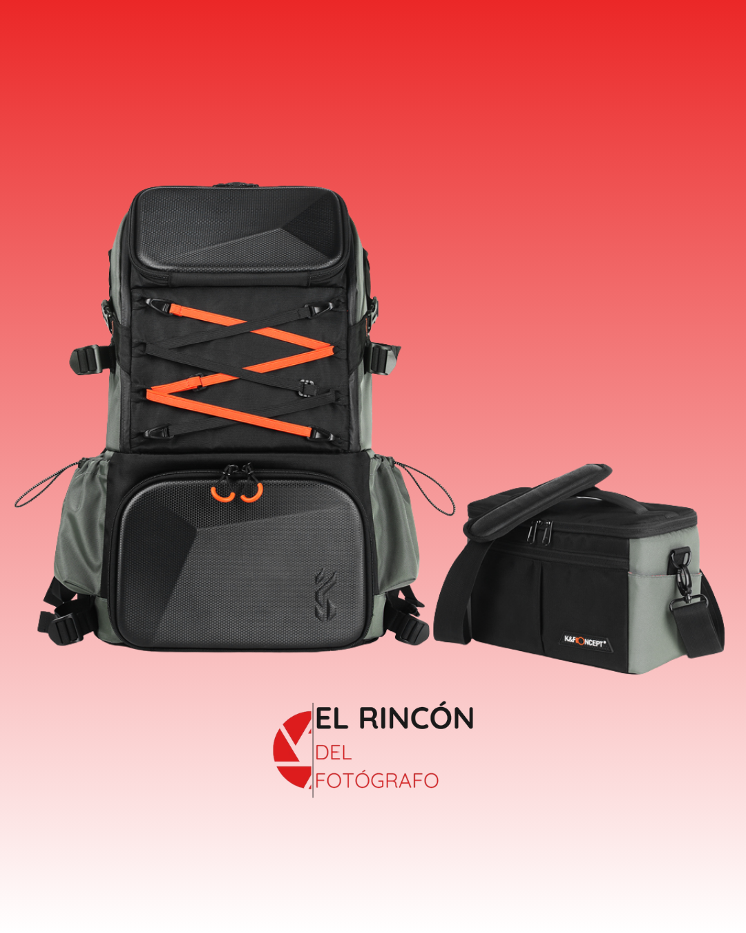 Mochila K&F Concept + Bolso, Heavy Duty, de 40 litros