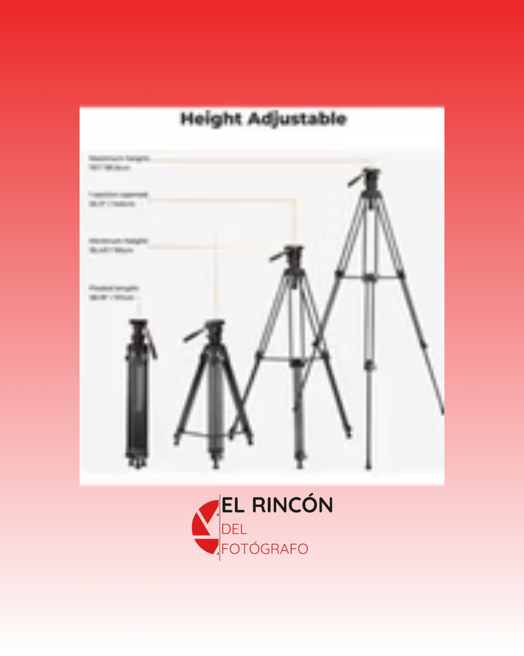 Trípode de Video K&F Concept VA3+BV40 con cabeza fluida, 10kg, 1.91m