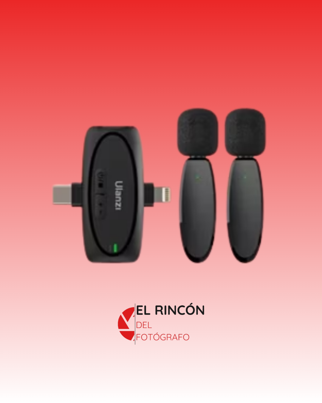 Micrófonos inalámbricos dobles Ulanzi V6 3 en 1, para Android, Iphone y cámaras