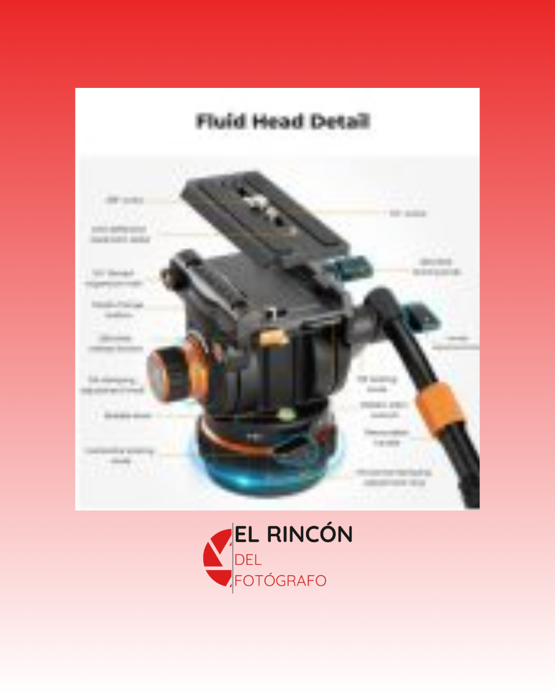 Trípode de Video K&F Concept VA3+BV40 con cabeza fluida, 10kg, 1.91m