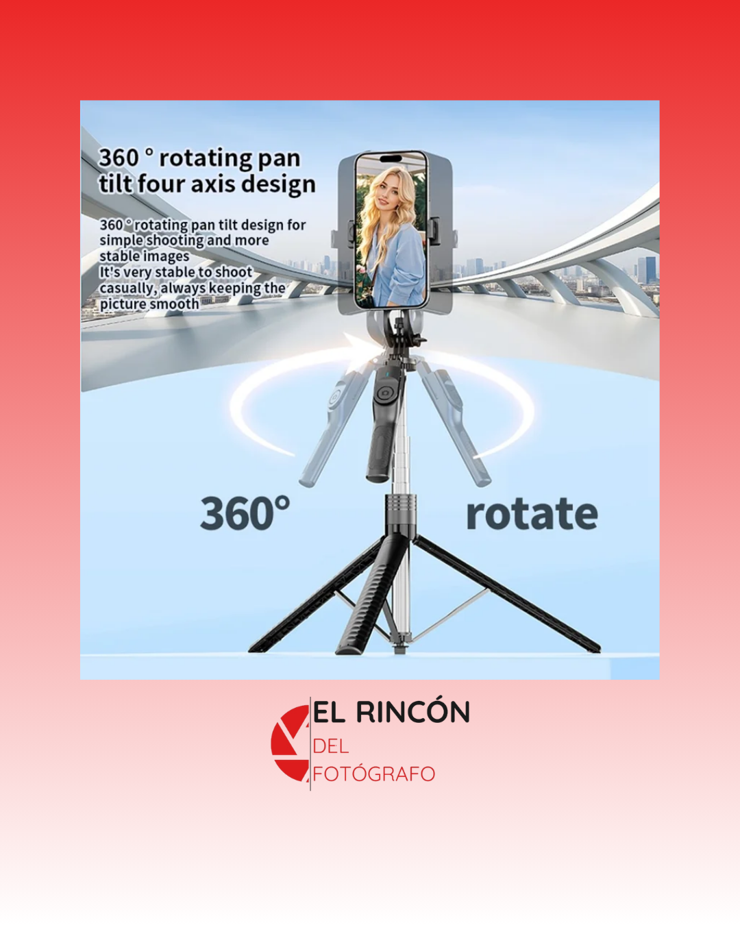 K50 Single IPhone Clip Bluetooth-Compatible Selfie Stick 1.9m