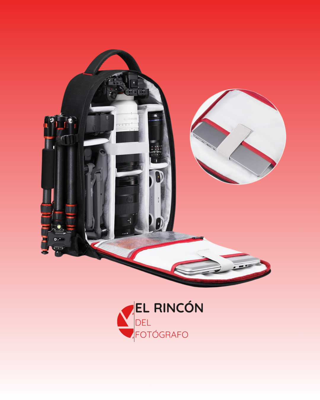 Mochila K&F Concept Beta Backpack, Negro, 18 litros