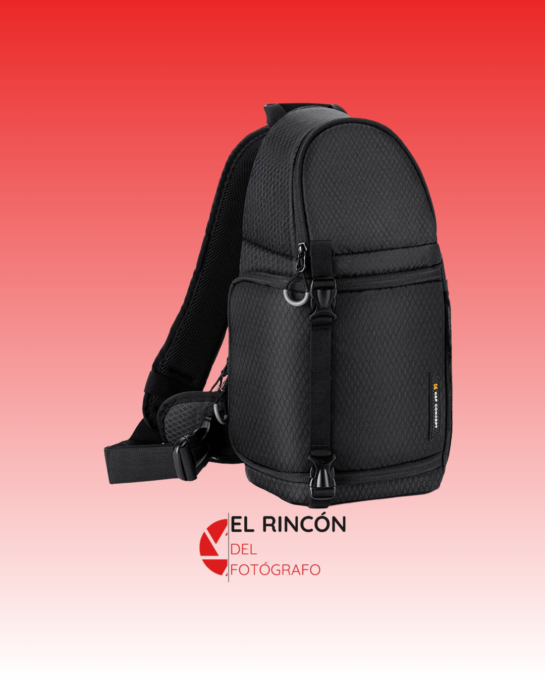 Mochila cruzada K&F Concept Beta Messenger, Negra, 10 litros