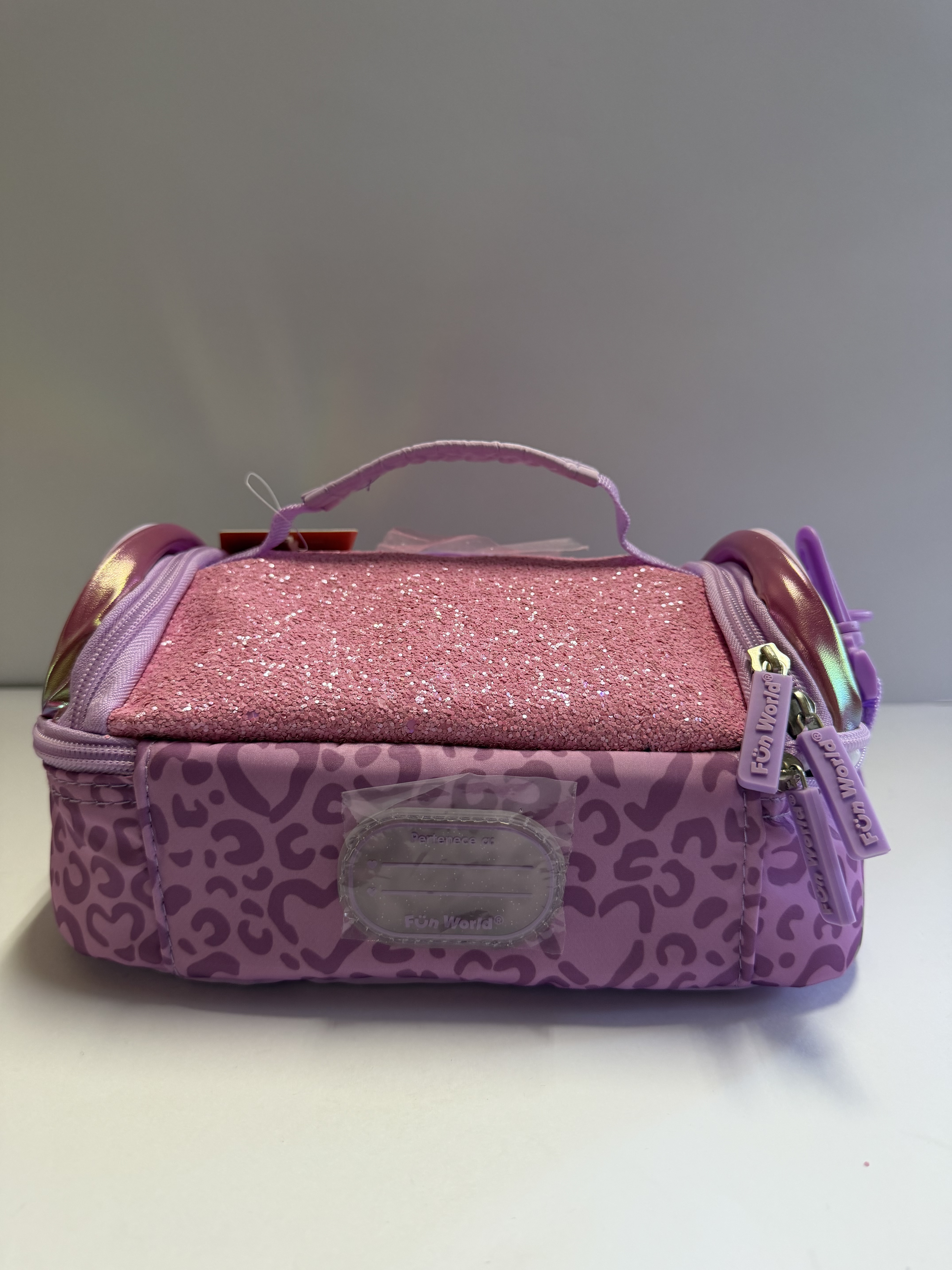 Neceser rosa con brillo