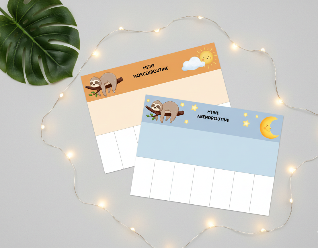 Digitaler Routineplan morgens und abends