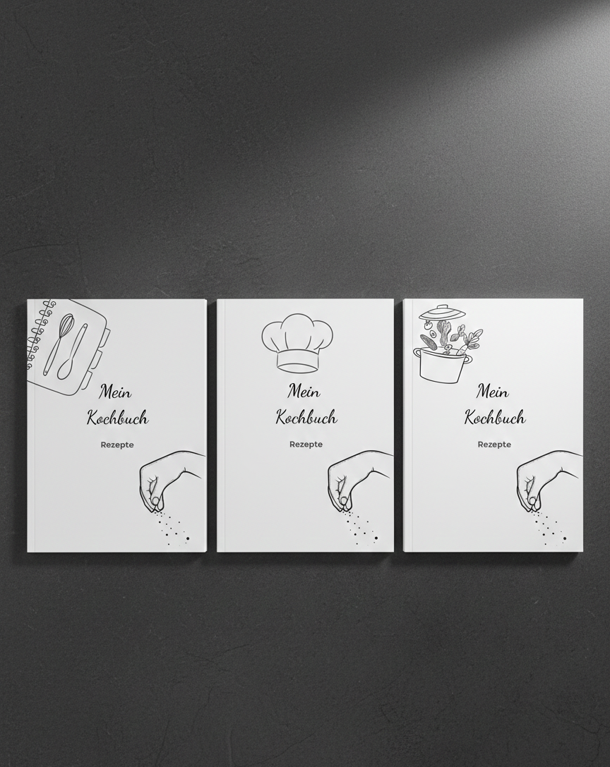 Digitales Rezeptbuch weiß - DIY-Set