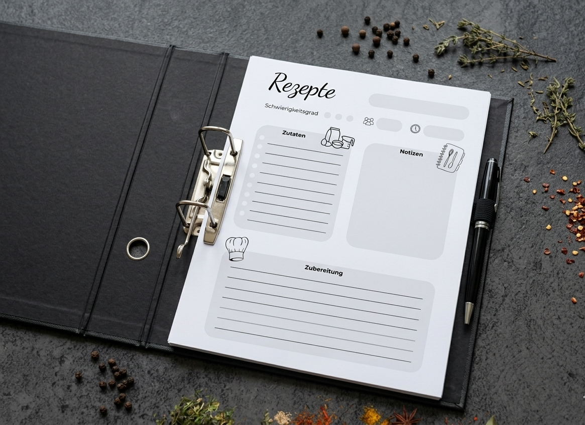 Digitale Rezeptvorlage