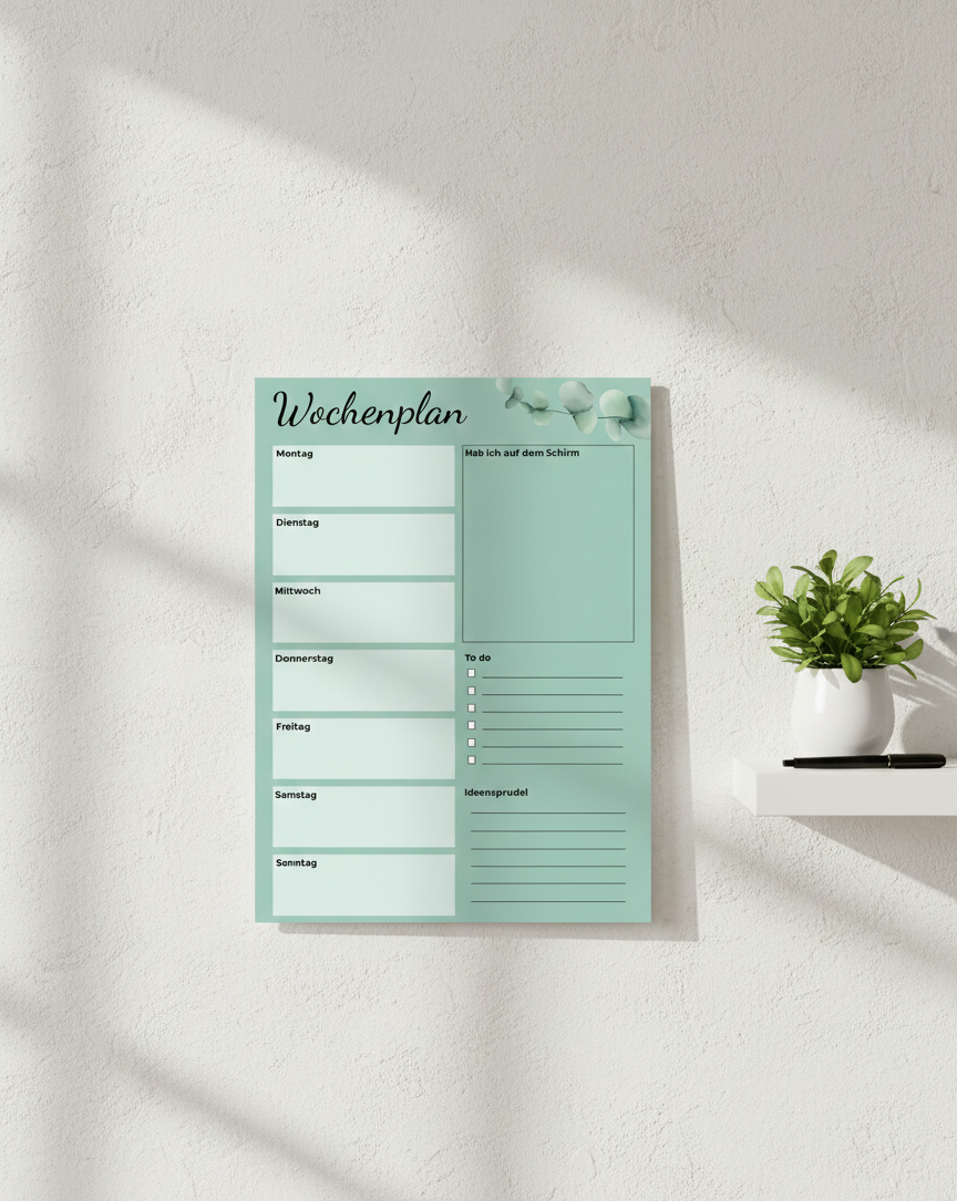 Digitaler Wochenplan - A4