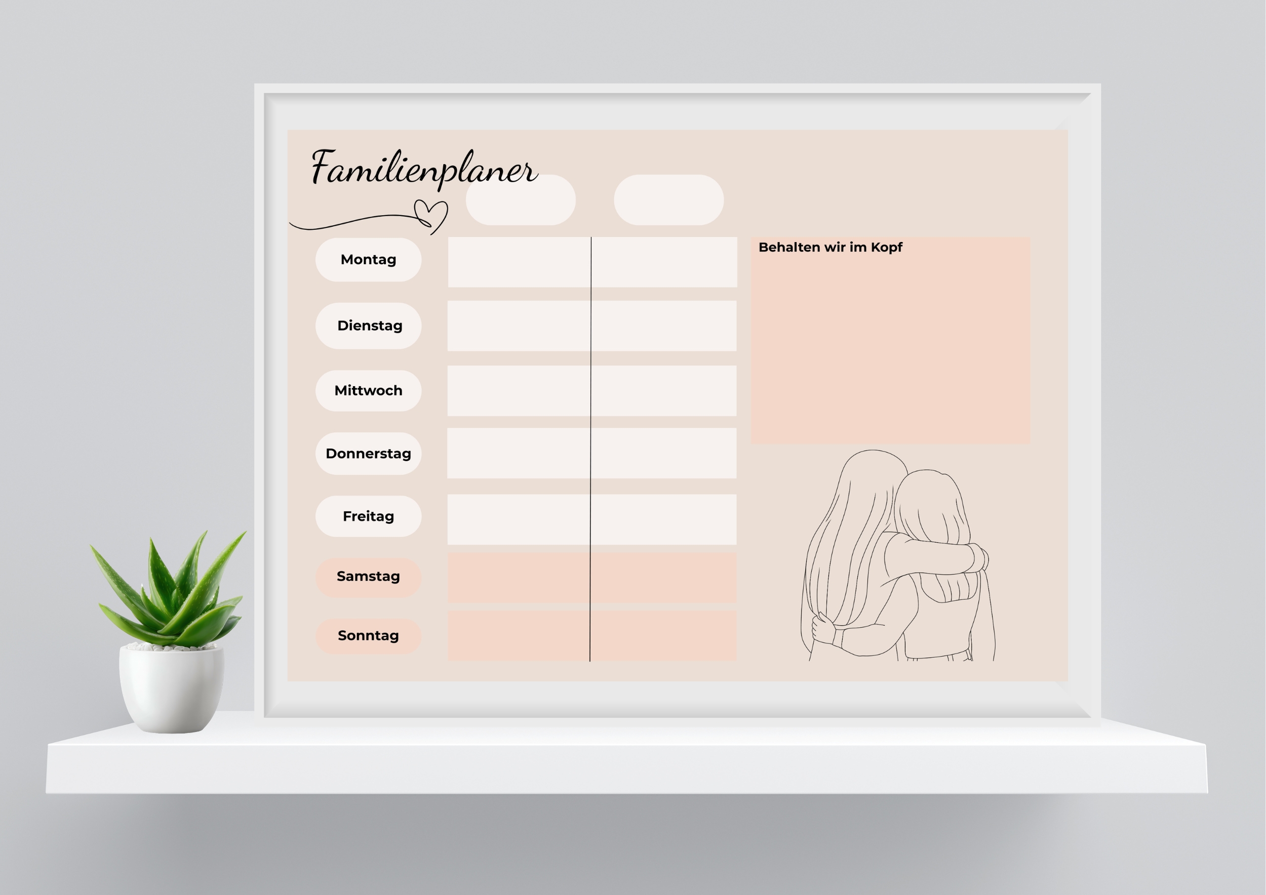 Digitaler Familienwochenplan - 2 Personen