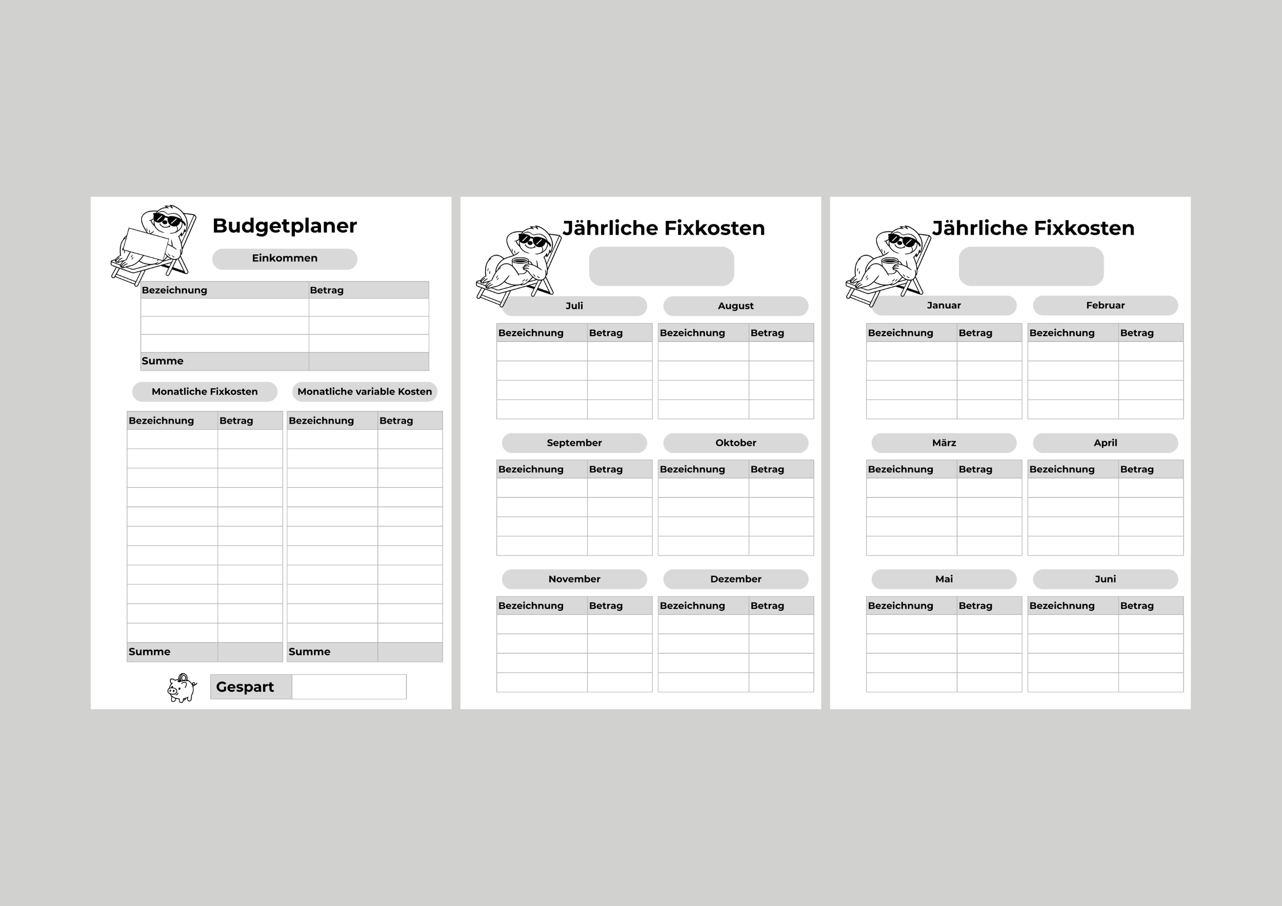 digitaler Budgetplaner - Ausgabentracker