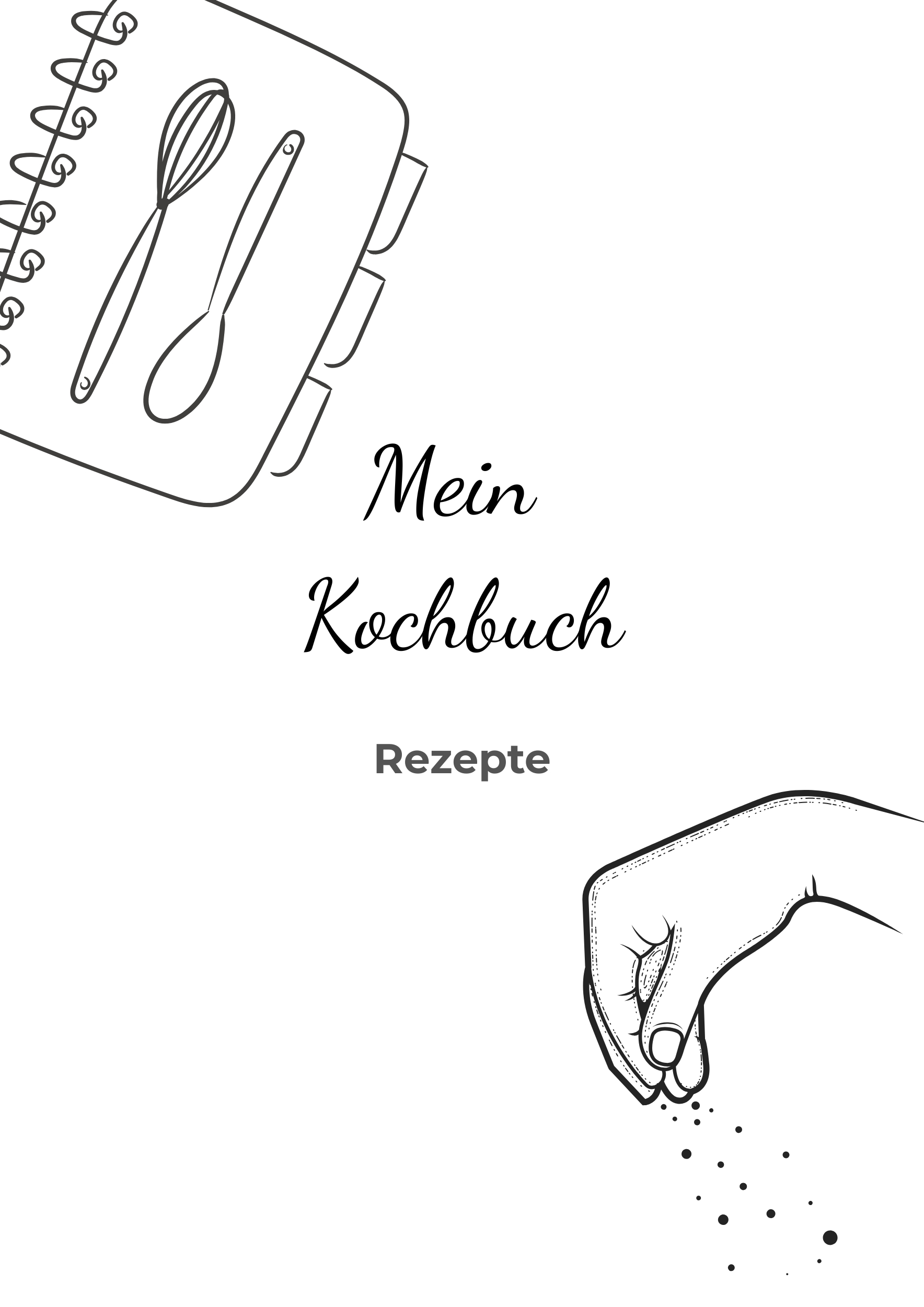 Digitales Rezeptbuch weiß - DIY-Set