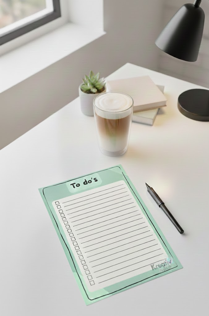 digitale To do Liste - Fokus-Planer (A5 liniert)