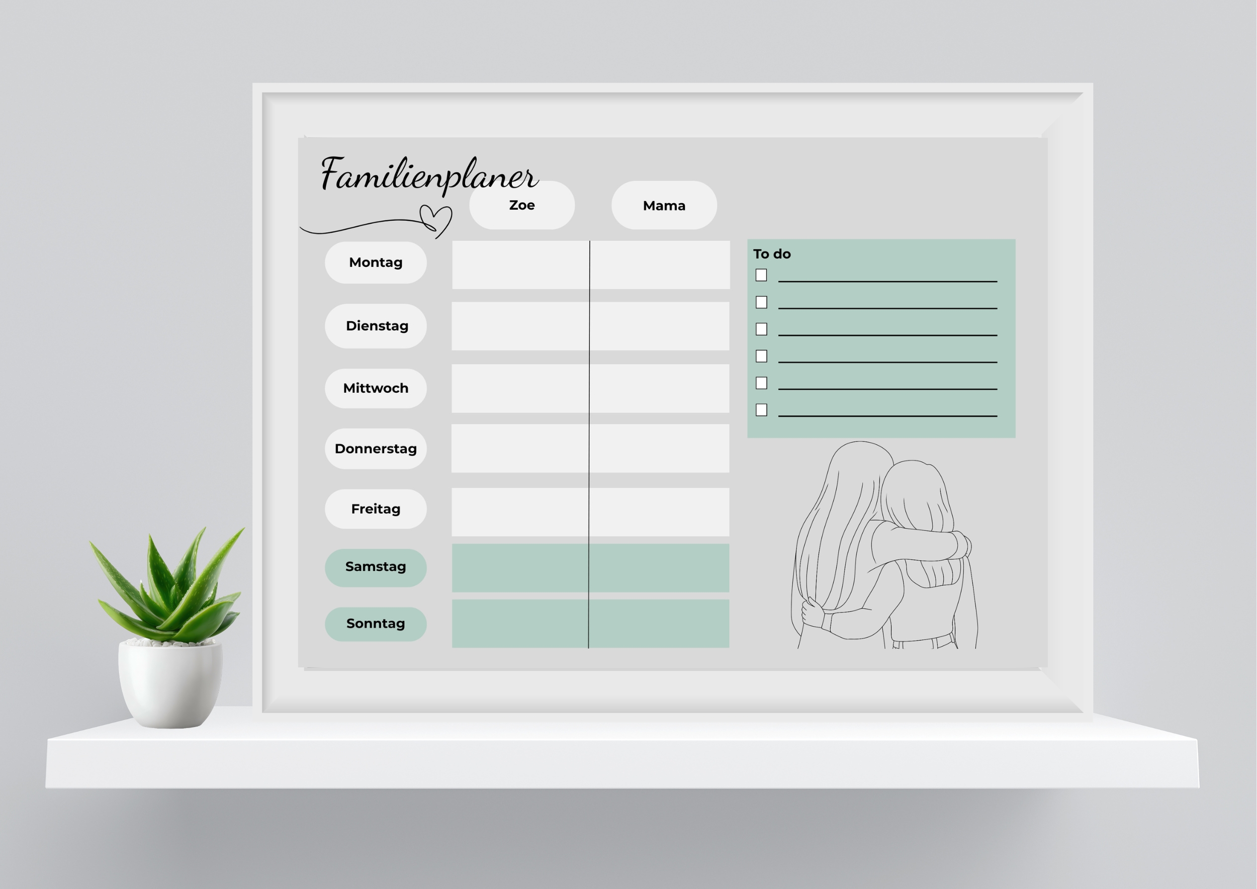  Familienwochenplan - 2 Personen