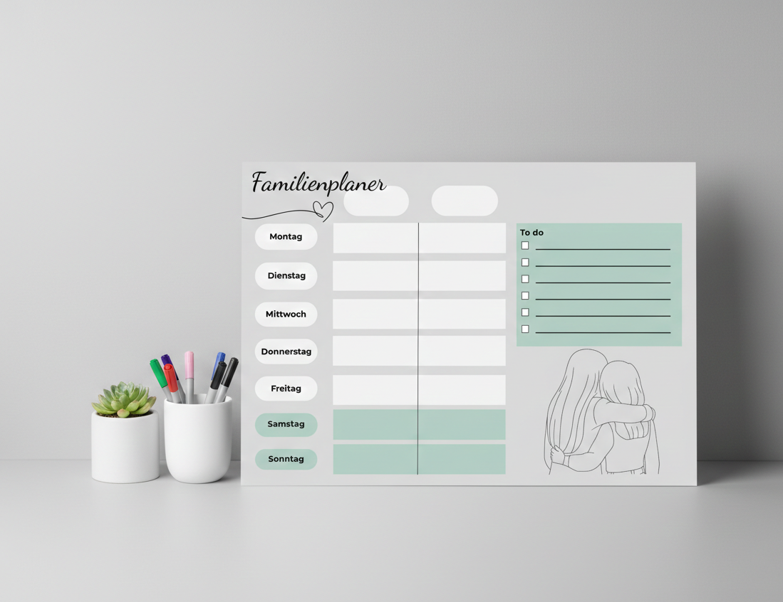  Familienwochenplan - 2 Personen