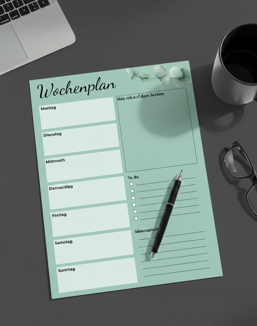 Digitaler Wochenplan - A4