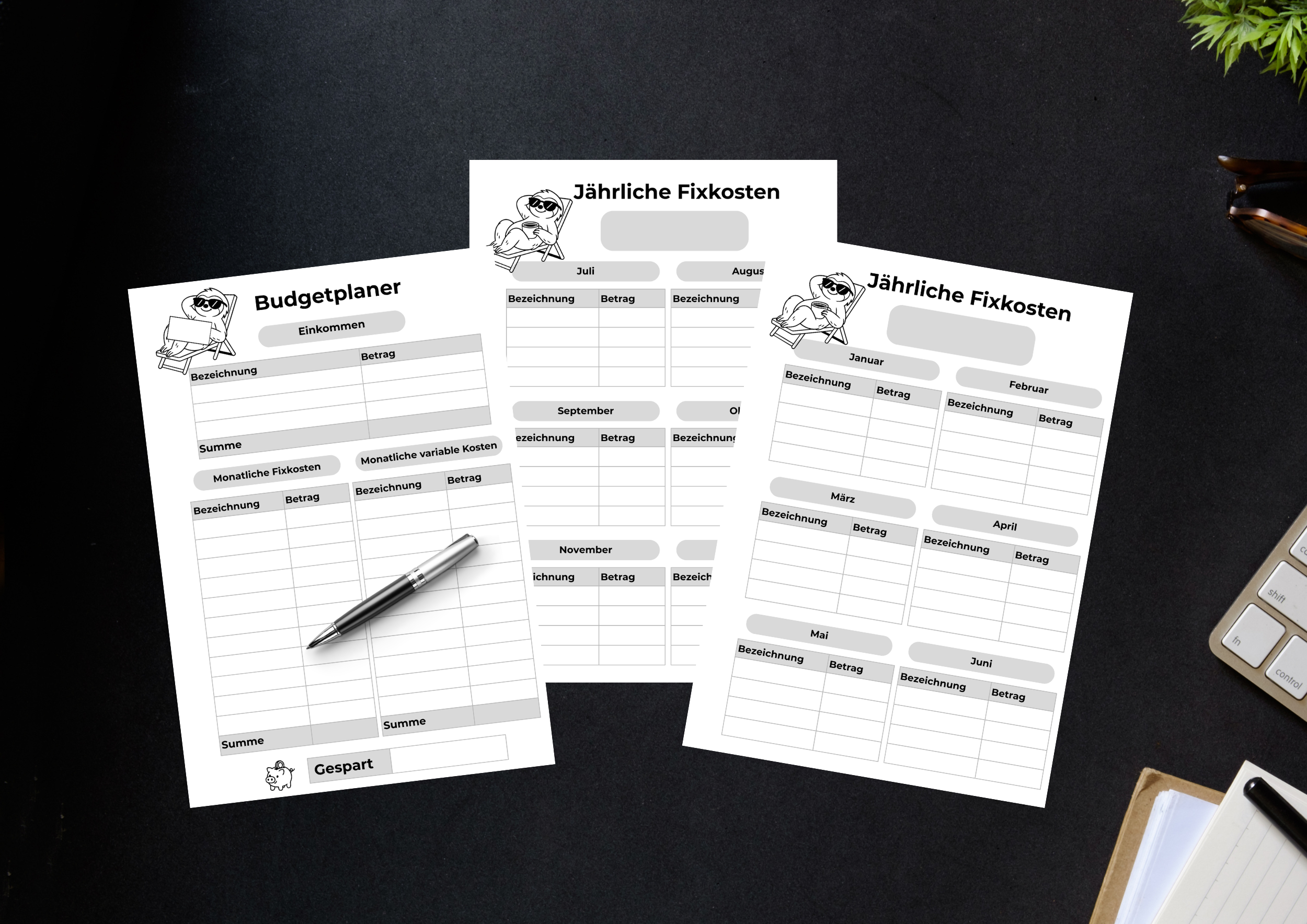 digitaler Budgetplaner - Ausgabentracker