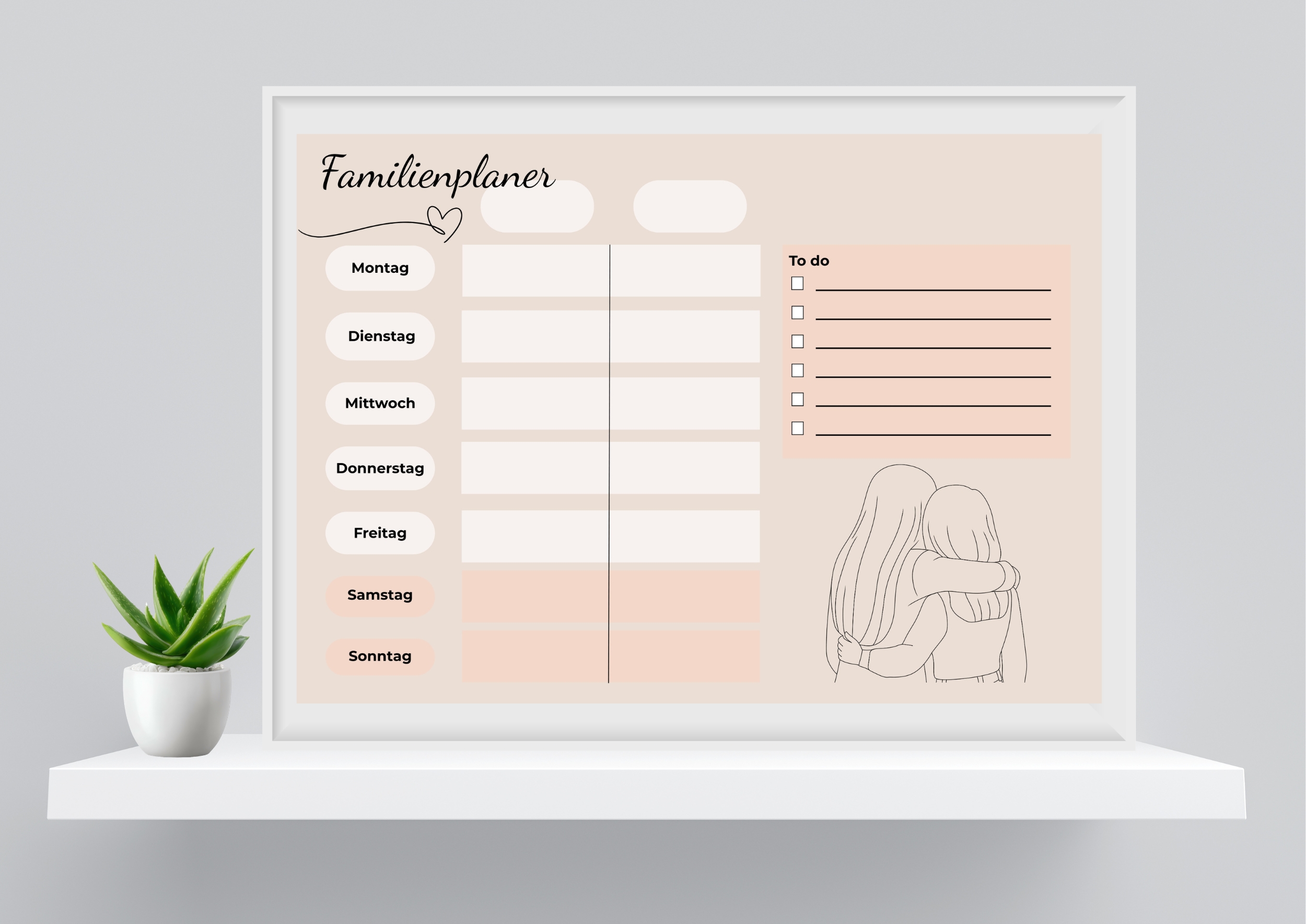 Digitaler Familienwochenplan - 2 Personen