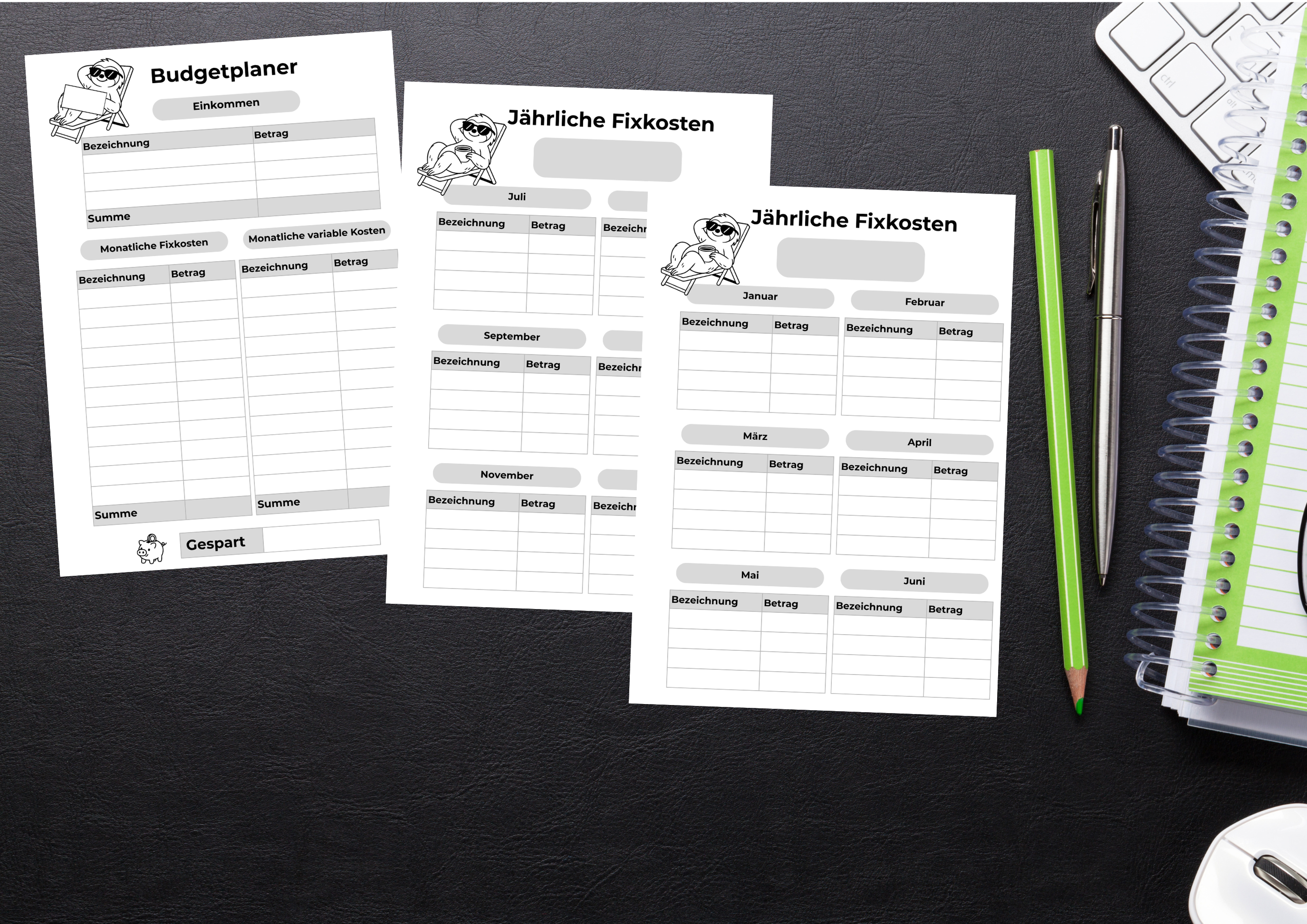 digitaler Budgetplaner - Ausgabentracker