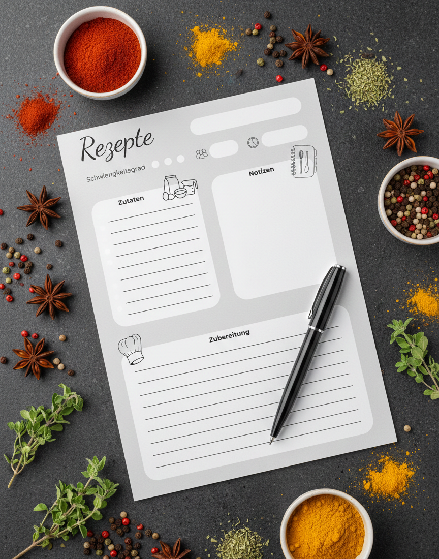 Digitales Rezeptbuch - DIY-Set
