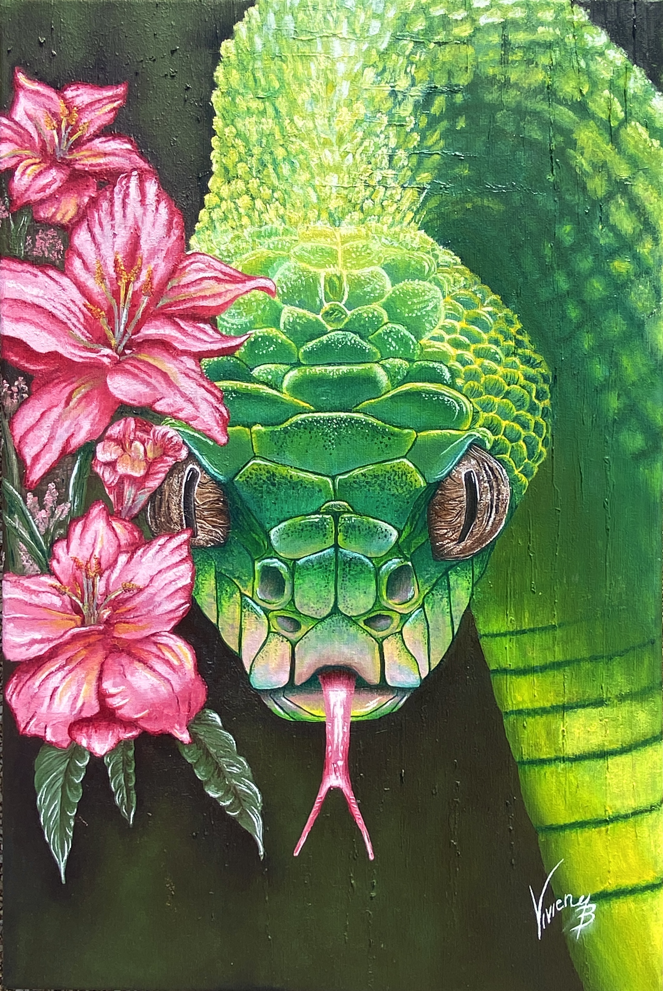 ´´ Strážkyňa vlastnej hodnoty´´ Originálna olejomaľba 