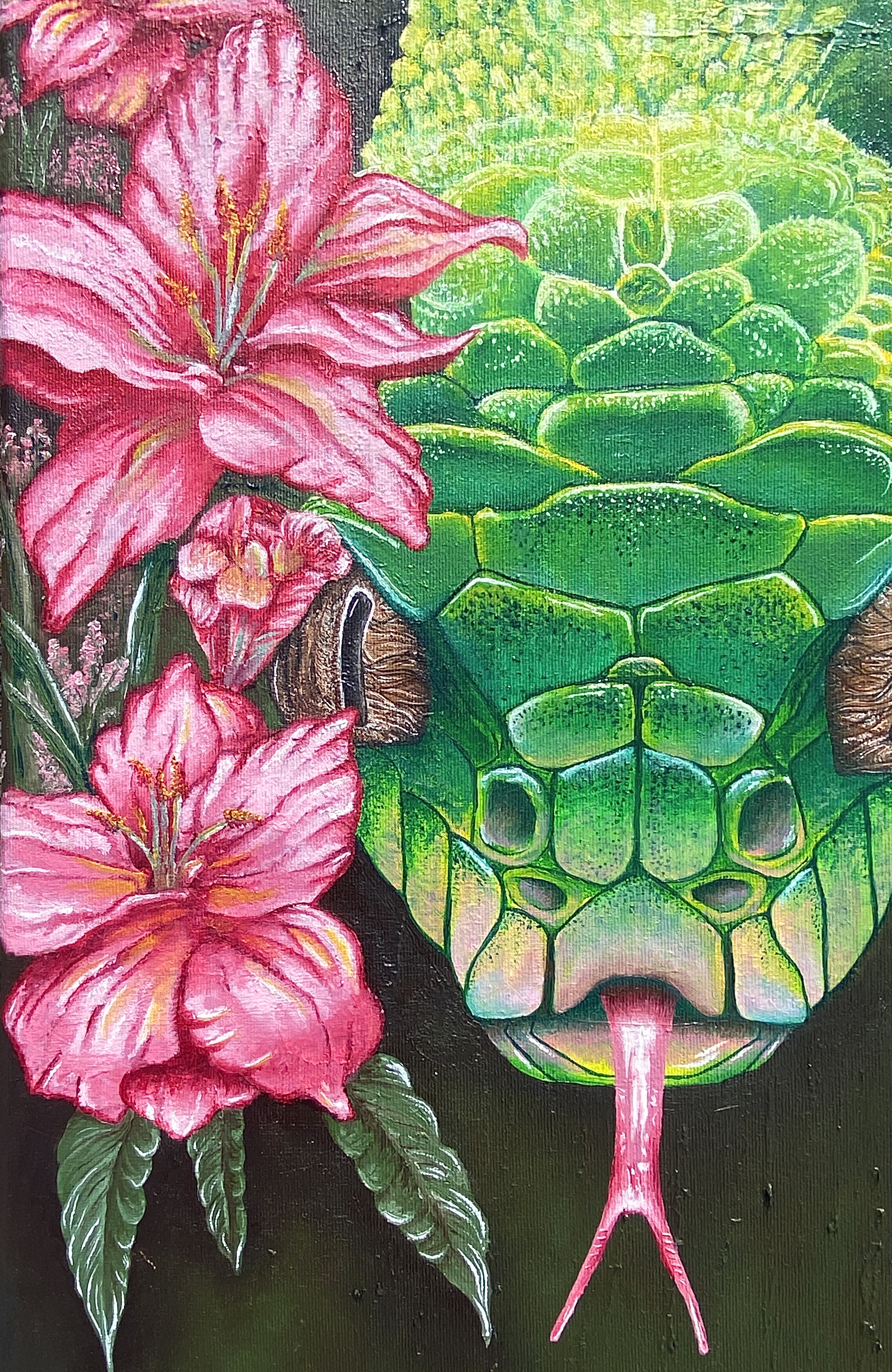 ´´ Strážkyňa vlastnej hodnoty´´ Originálna olejomaľba 