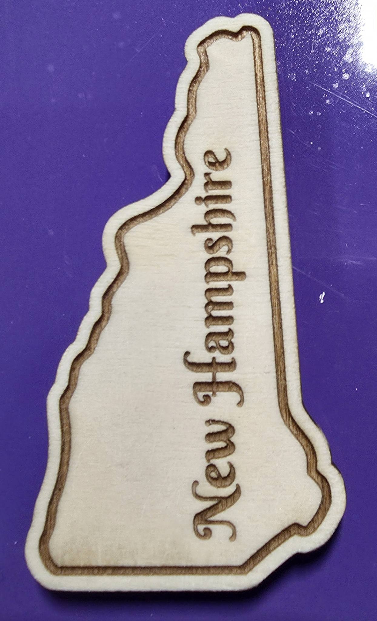 New Hampshire Wooden Magnet