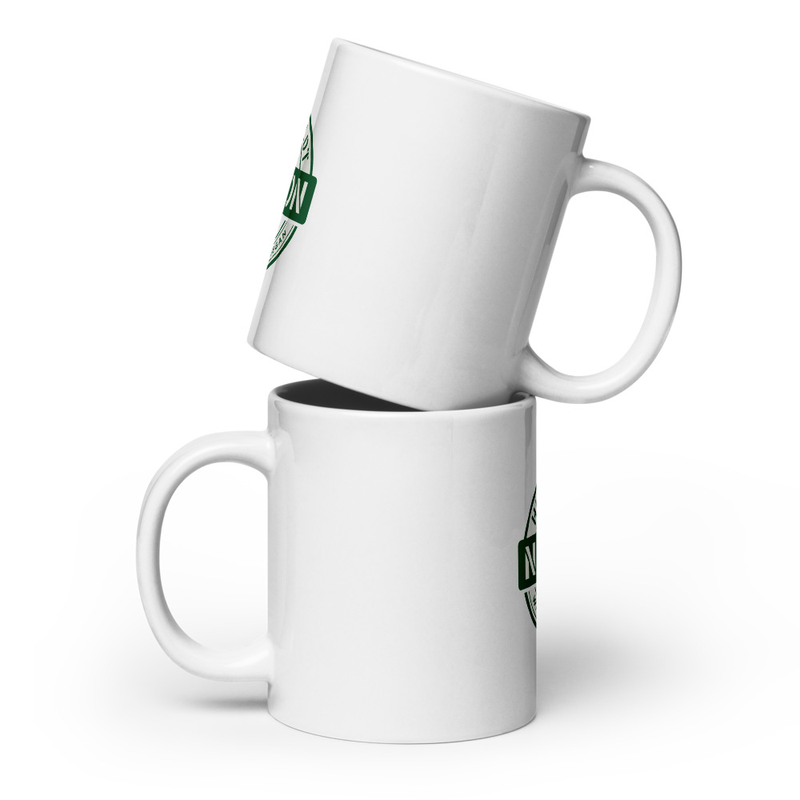 White glossy mug