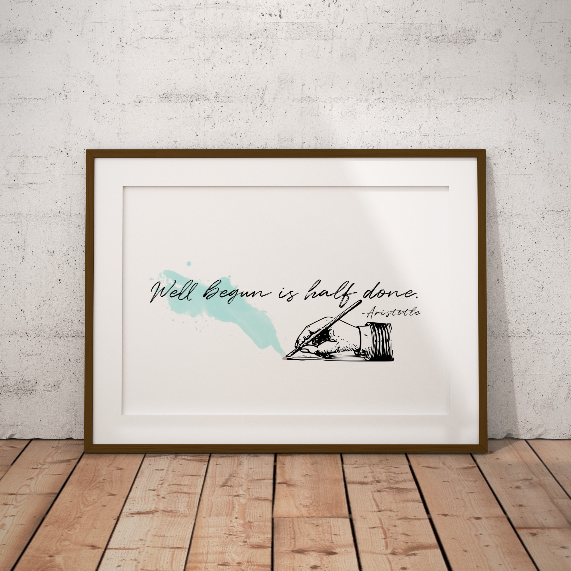 Aristotle Quote Print: Motivational Office Art - download