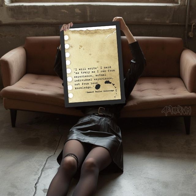 Coleridge Writing Quote Print: Rustic Vintage Typewriter Font