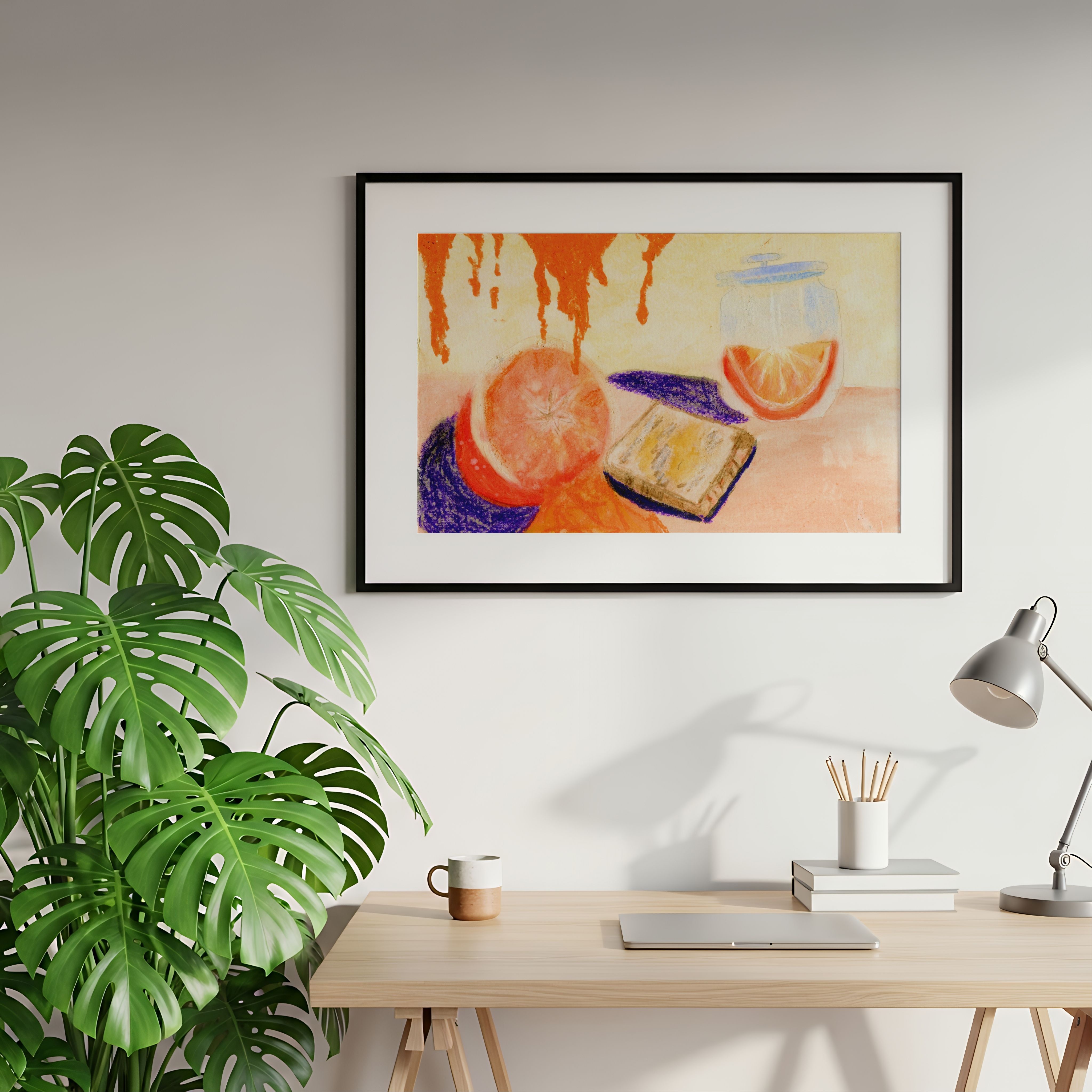 Making Marmalade print from my original mixed media art 