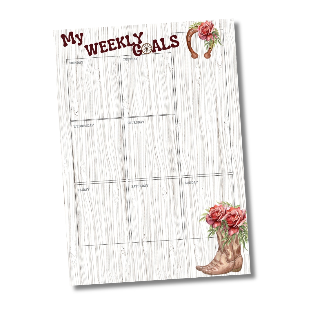 weekly planner country themed laminated for easier task organization 