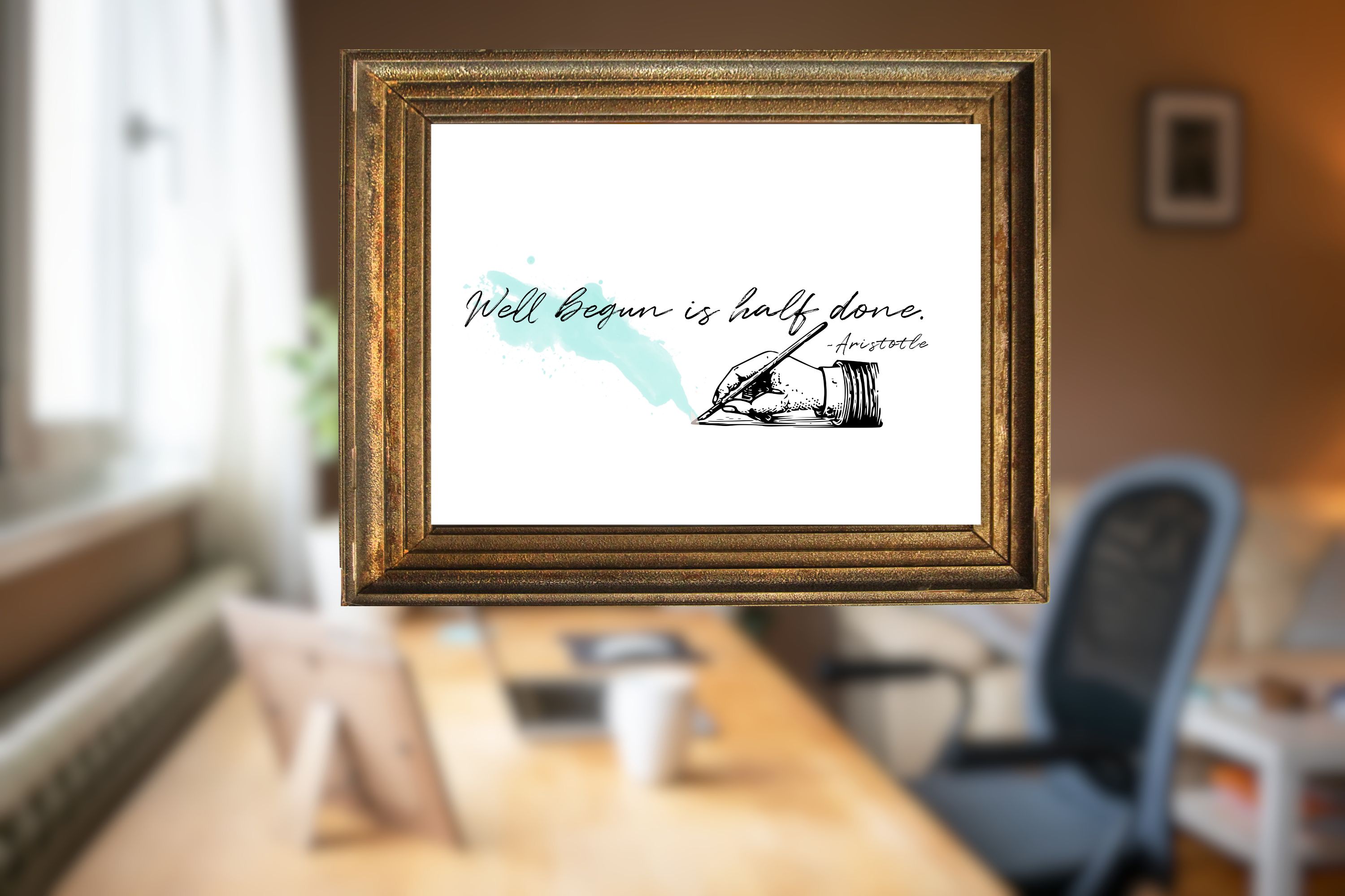 Aristotle Quote Print: Motivational Office Art - download