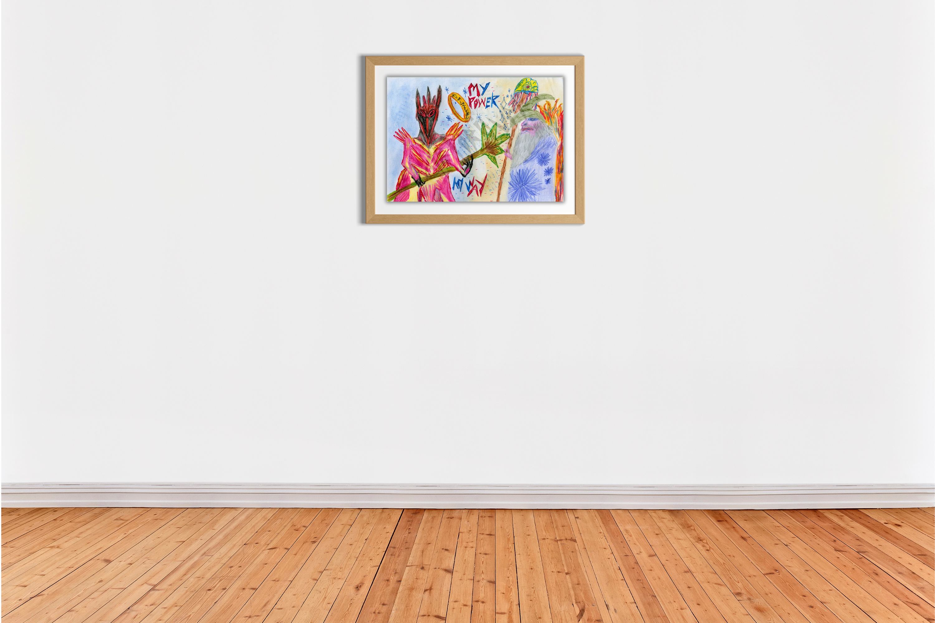 LOTR inspired quote print naive doodle art for contemporary decor 