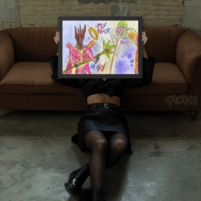 LOTR inspired quote print naive doodle art for contemporary decor 