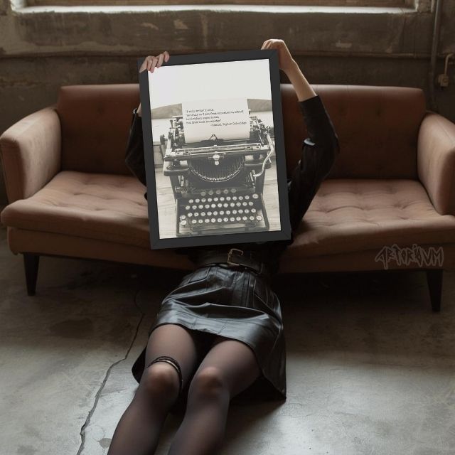 Coleridge Writer Quote Print: Vintage Typewriter Font Inspiration