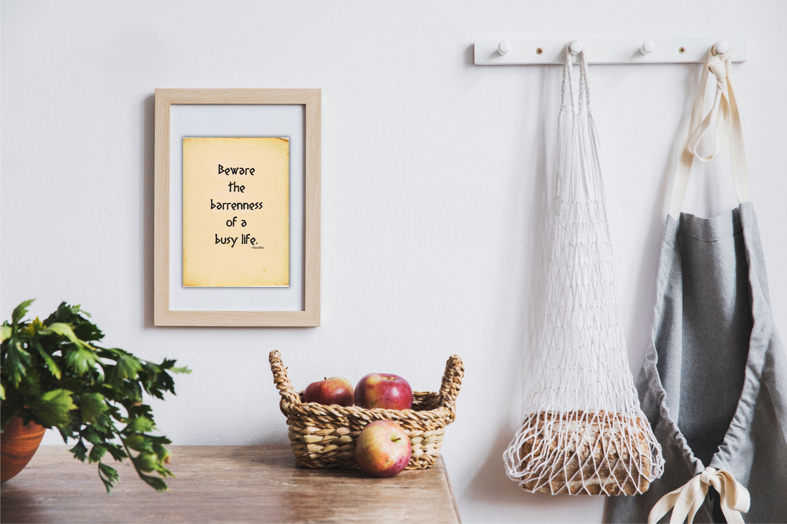 Socrates Quote Print: Inspirational Aged Paper Art