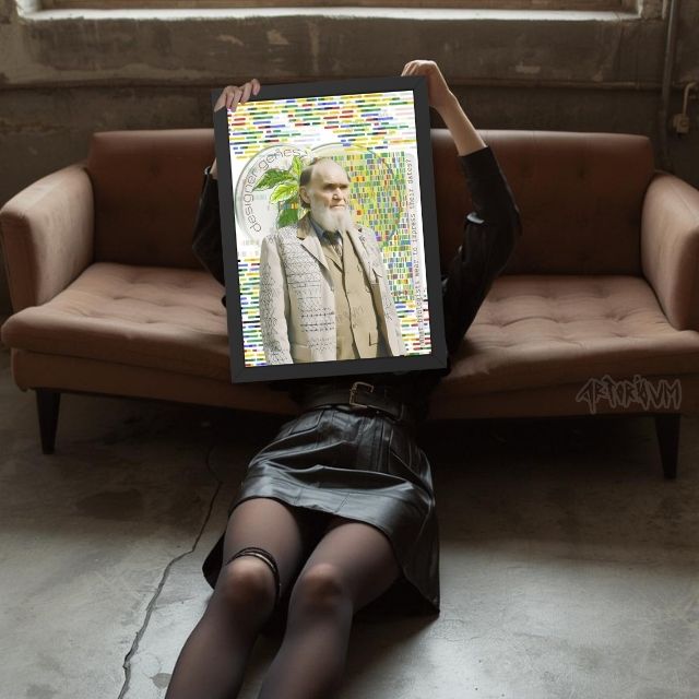 Science pun about Genetics and Darwin funny wall art print